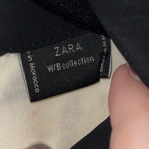 ZARA COLLECTION Cream Lace Collared Mini Shift Dress Size Medium - Picture 5 of 6